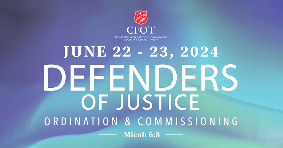 June 22 to 23, 2024. Defenders of Justice ordination and commissioning.